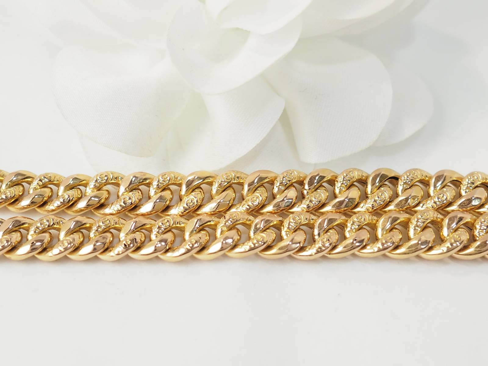 Necklace gourmette stitch in yellow gold