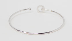 Bracelet Jonc flexible en or blanc et diamants