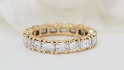 Alliance tour complet en or jaune et diamants