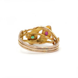 Bague Serpent - Or, Diamants, Rubis & Emeraude