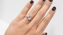 Toi et Moi ring in white gold and diamonds 