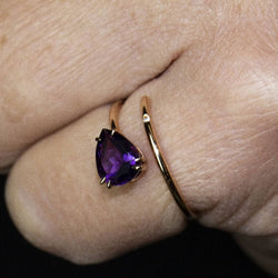 Ring RAY in amethyst and gold