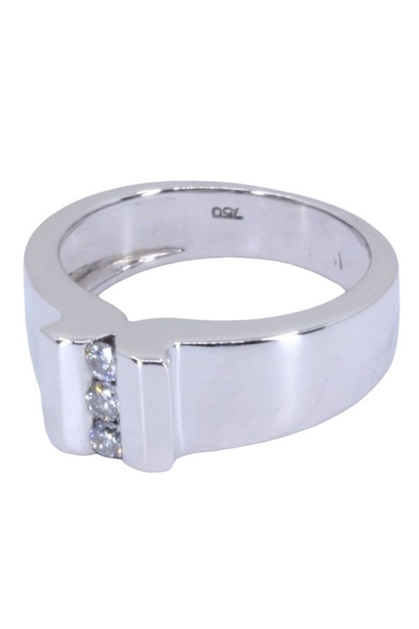 Bague trilogie diamants en or blanc