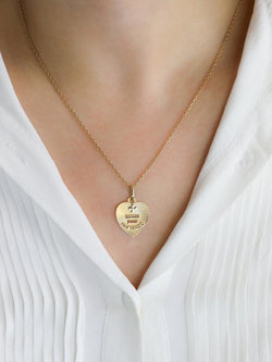 Médaille amour AUGIS coeur Plus qu'hier moins que demain or jaune rubis - Castafiore