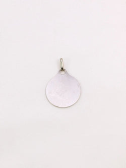 Médaille amour Augis ronde Plus qu'hier moins que demain or blanc diamant rubis - Castafiore