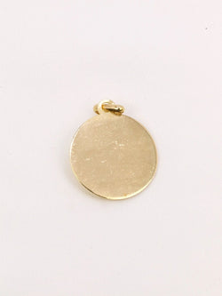 Médaille amour Augis ronde Plus qu'hier moins que demain or jaune diamant rubis - Castafiore