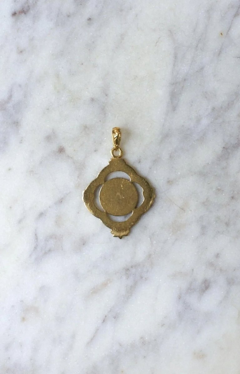 Médaille Ancienne Ange en Or Jaune - Castafiore