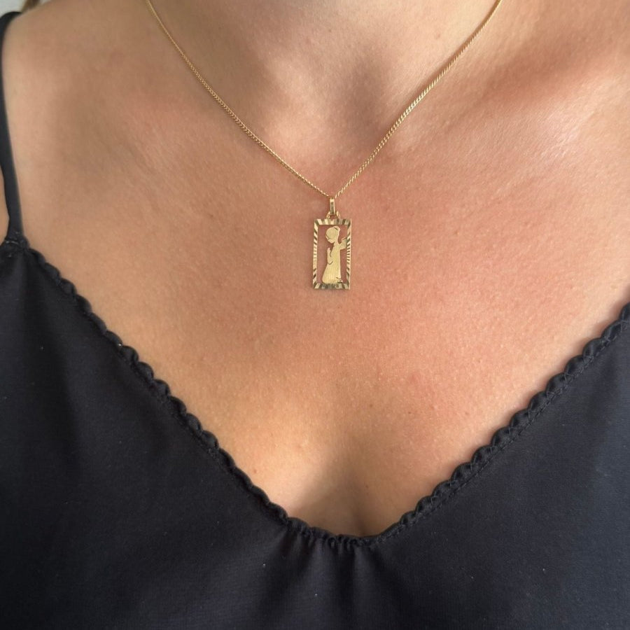 Médaille ange en or champagne - Castafiore