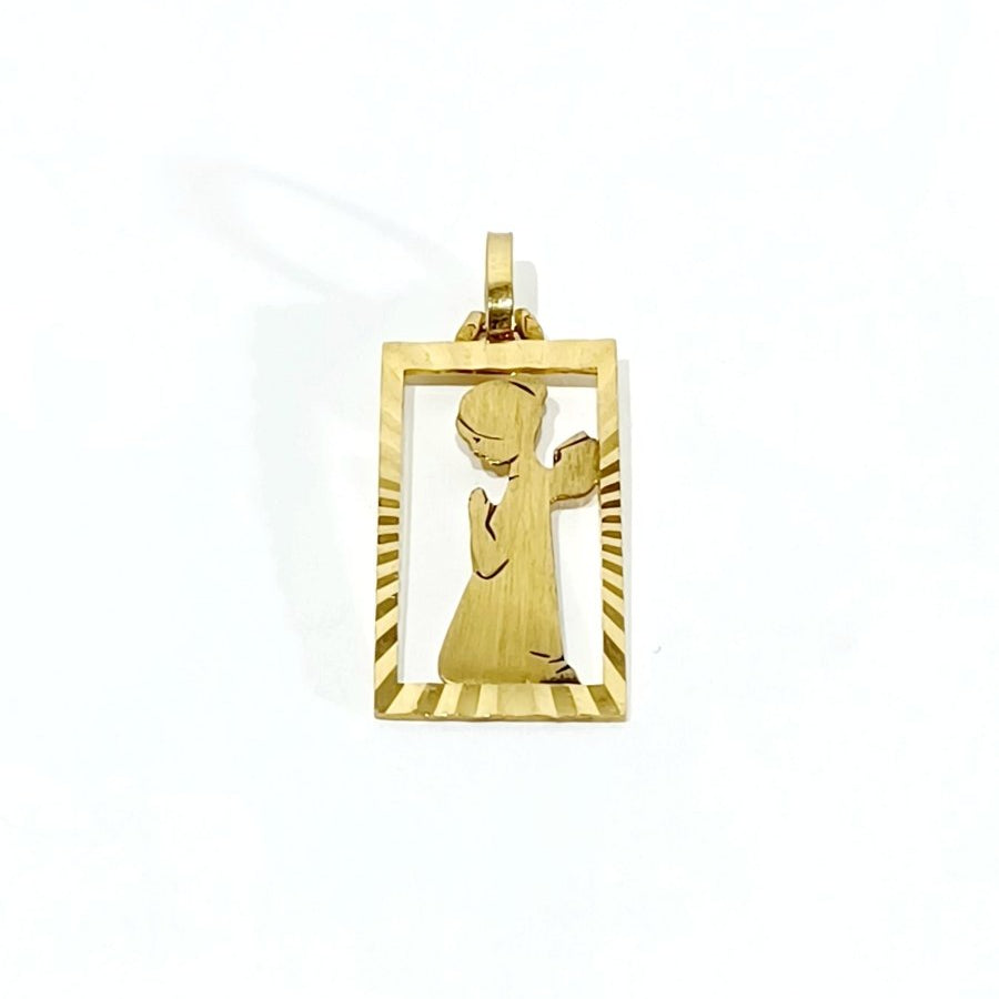 Médaille ange en or champagne - Castafiore