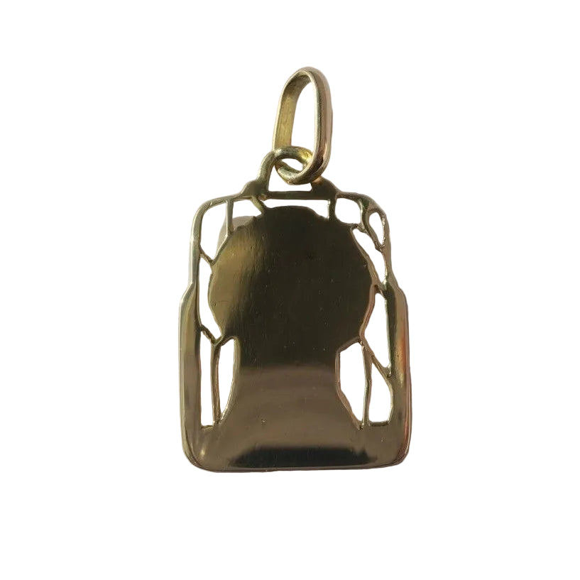 Médaille Art Déco Vierge Marie Vitrail - Castafiore