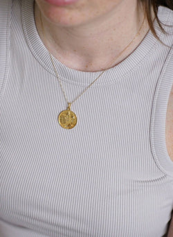 Médaille astrologique gémeaux or et diamants - Castafiore