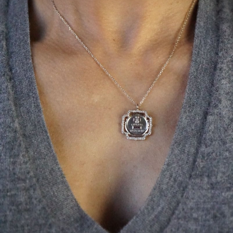 Médaille AUGIS Amour en or blanc et diamants - Castafiore