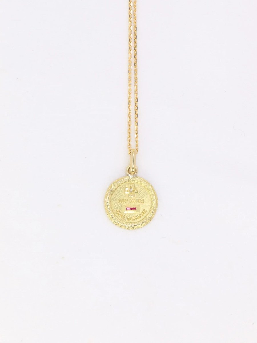 Médaille Augis en or et diamant, Plus qu’hier moins que demain, A.Augis - ca 1960 - Castafiore