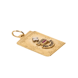 Médaille AUGIS en or jaune, émail et rubis - Castafiore