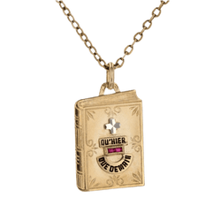 Médaille AUGIS en or jaune, émail et rubis - Castafiore