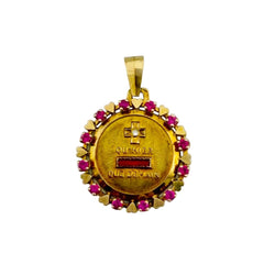 Médaille AUGIS en or jaune, rubis et diamants - Castafiore