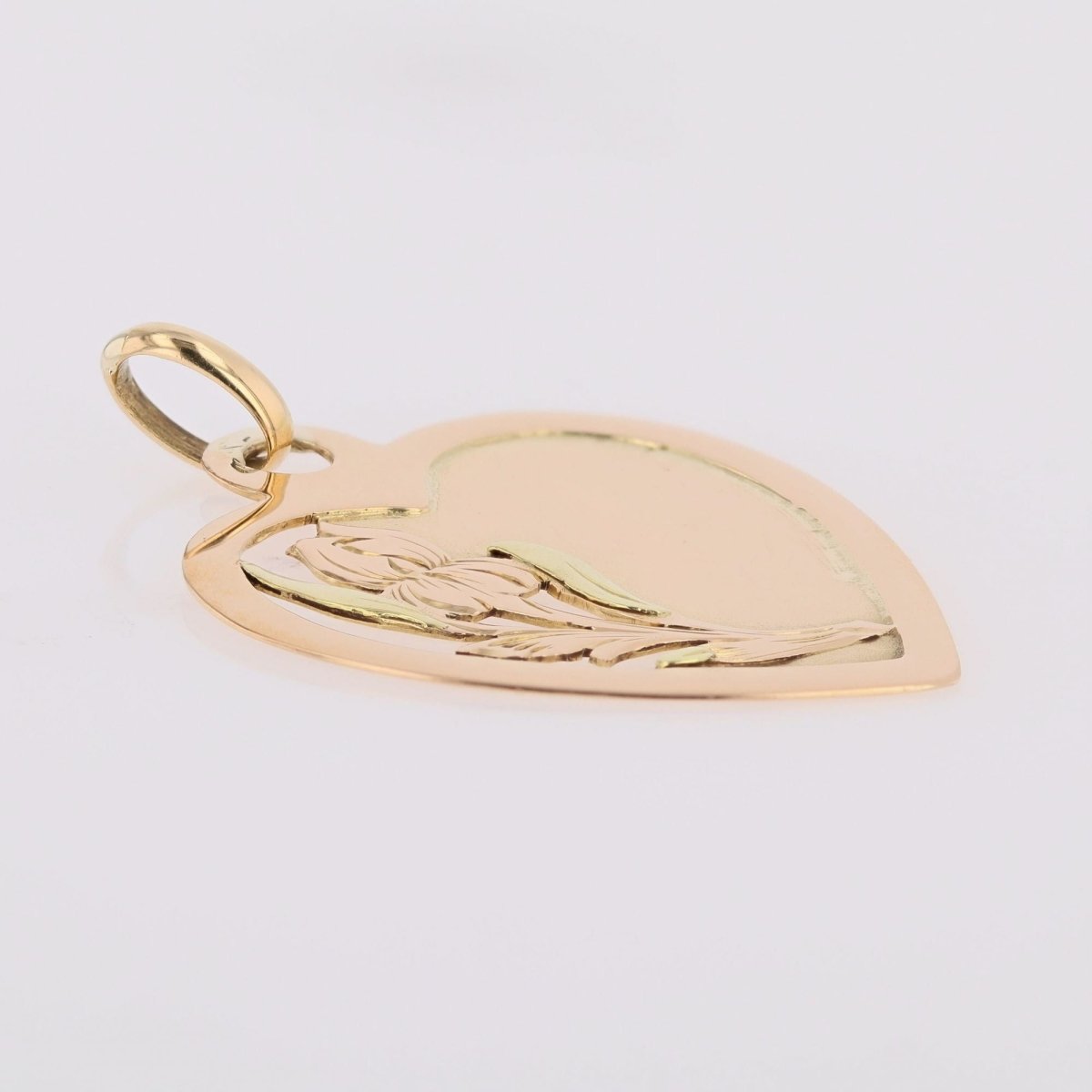 Médaille cur ajouré or rose - Castafiore