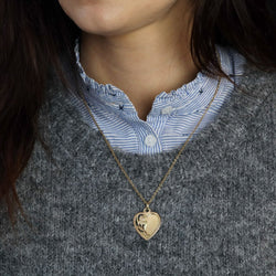 Médaille cur ajouré or rose - Castafiore