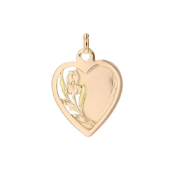 Médaille cur ajouré or rose - Castafiore