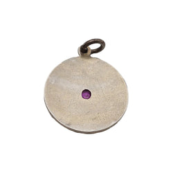 Médaille en argent, émail et rubis - Castafiore