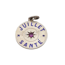 Médaille en argent, émail et rubis - Castafiore