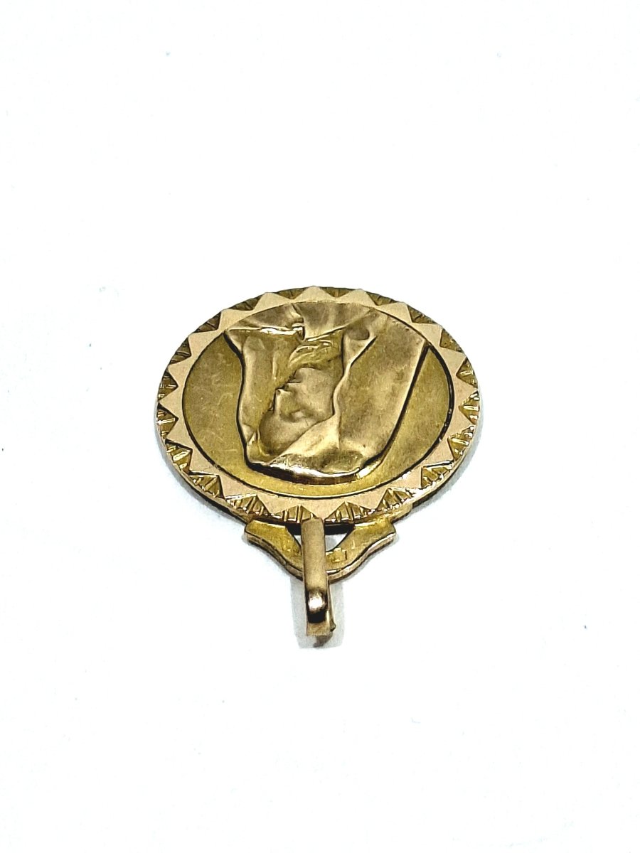 Médaille en or champagne de la vierge - Castafiore