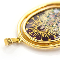 Médaille en or et émail de la Vierge Montserrat