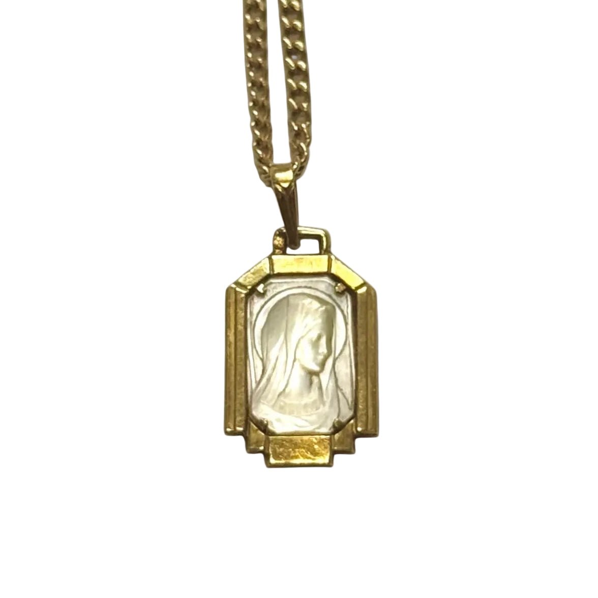 Médaille en or jaune et nacre - Castafiore