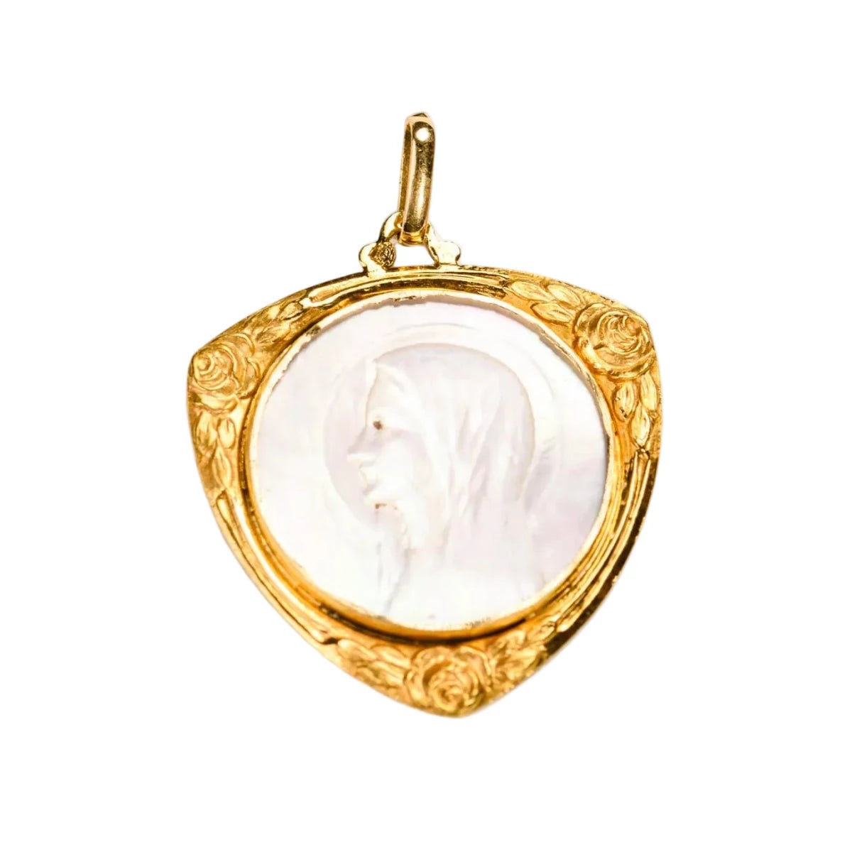 Médaille en or jaune et nacre - Castafiore