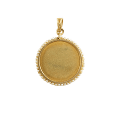 Médaille en or jaune et perles - Castafiore