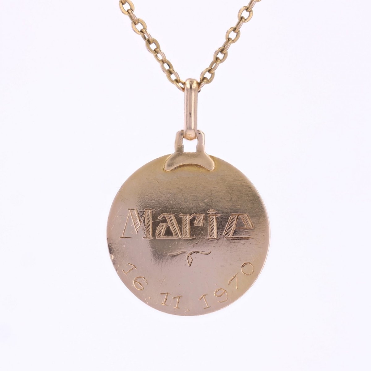 Médaille GRÜN Vierge en or rose - Castafiore