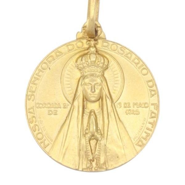 Médaille Notre dame de Fatima en or jaune - Castafiore