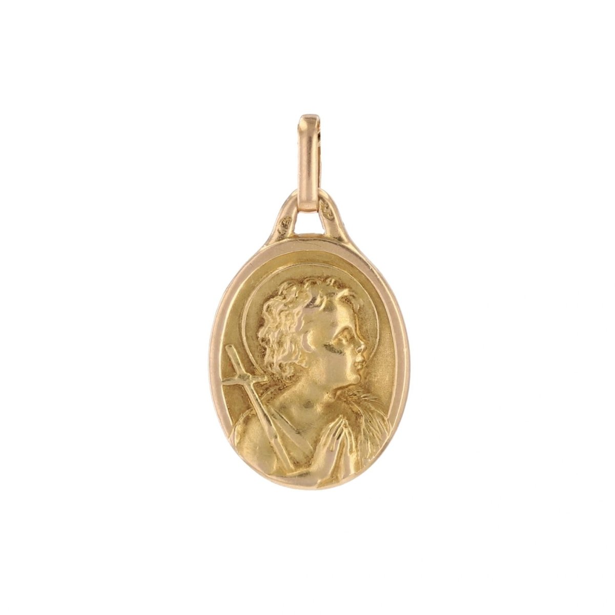 Médaille or jaune Ange en prière - Castafiore