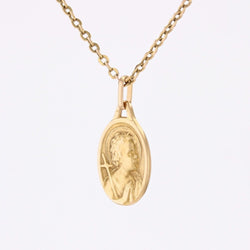 Médaille or jaune Ange en prière - Castafiore