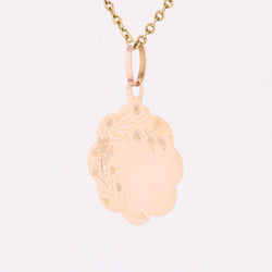 Médaille or rose polylobée ancienne - Castafiore