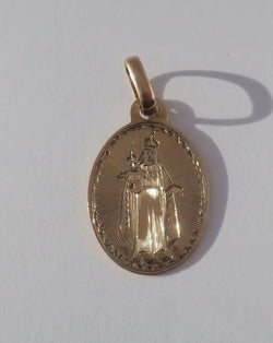 Médaille pendentif XIXe Vierge à l’Enfant Or rose - Castafiore