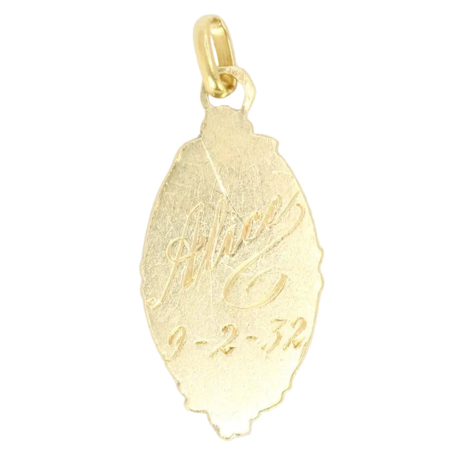 Médaille religieuse Art nouveau or jaune - Castafiore
