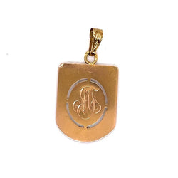 Médaille Vierge Art - nouveau Or Jaune signée Jules Holy - Castafiore