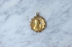 Médaille Vierge Marie Damants Or Jaune - Castafiore