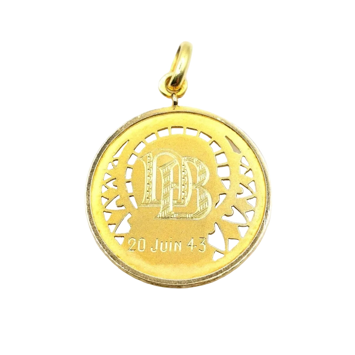 Médaille Vierge Marie des années 1940 - Sellier - or 18k - Castafiore