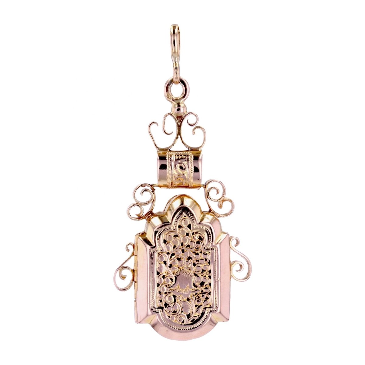 Médaillon ANCIEN Secret en or rose - Castafiore