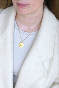 Médaillon cœur ouvrant en or, diamants, et perles - Castafiore