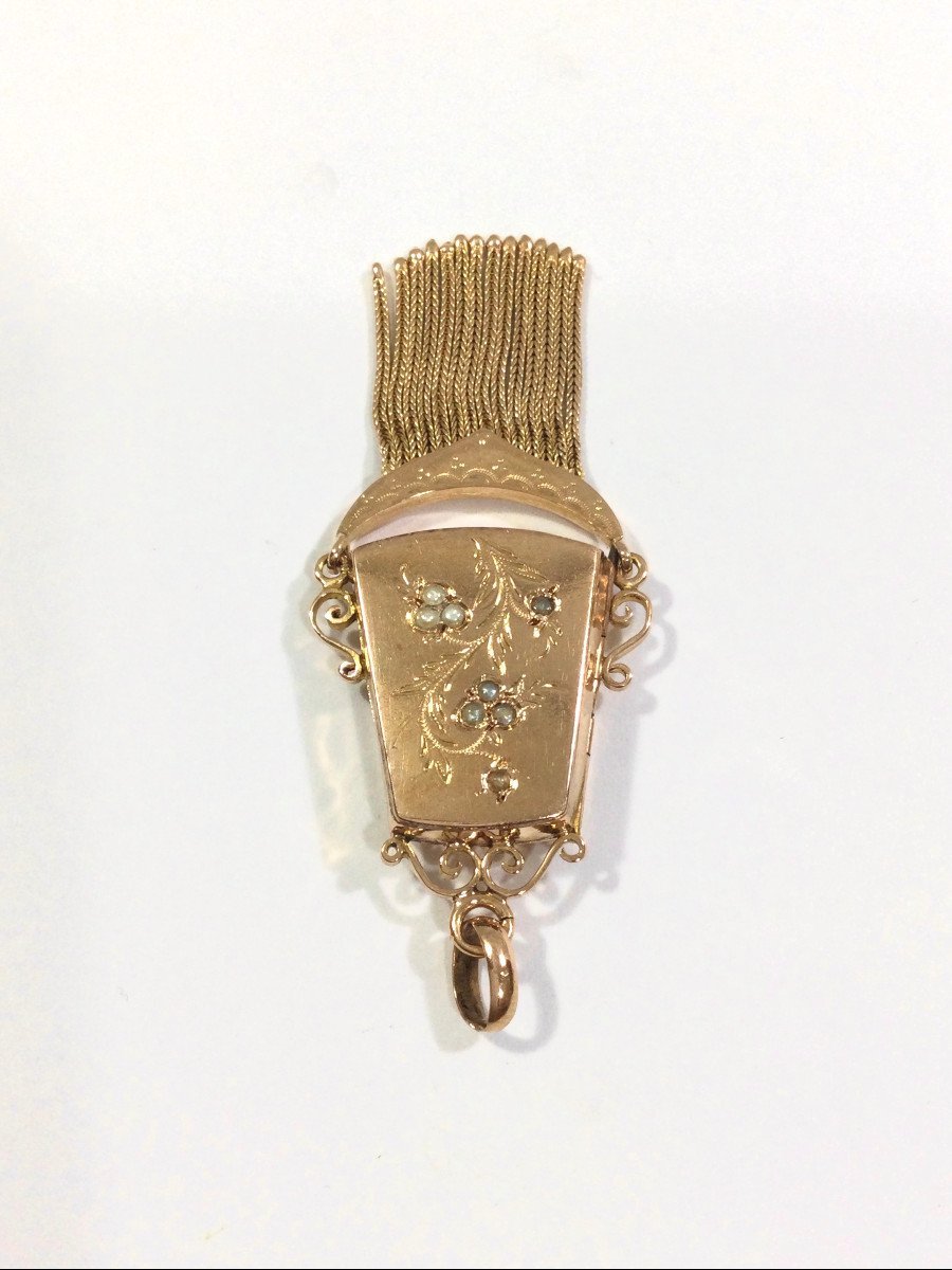 Médaillon Photo En Or Art Nouveau - Castafiore