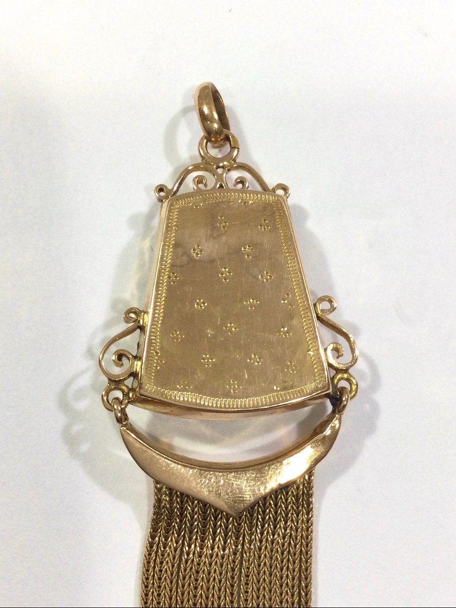 Médaillon Photo En Or Art Nouveau - Castafiore