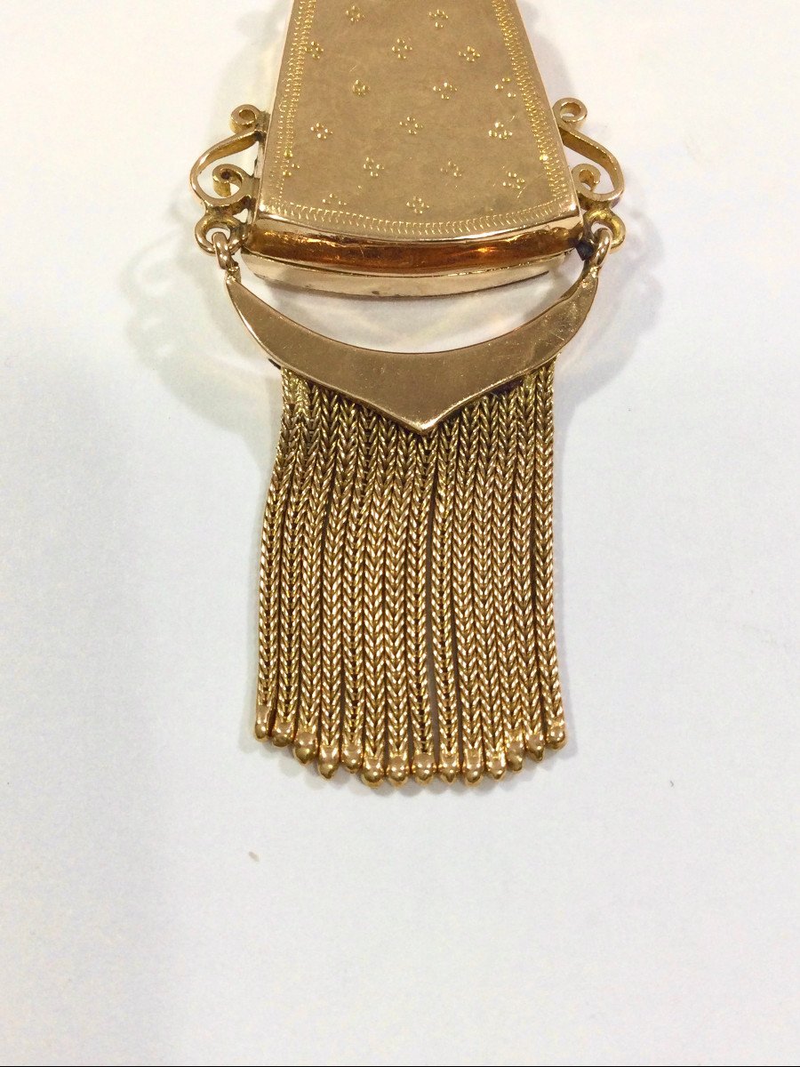 Médaillon Photo En Or Art Nouveau - Castafiore