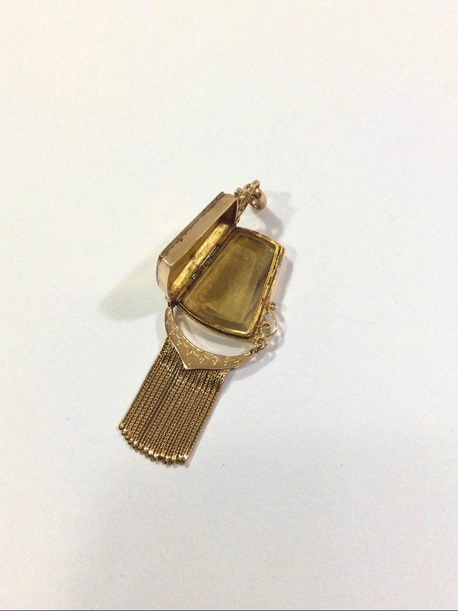 Médaillon Photo En Or Art Nouveau - Castafiore