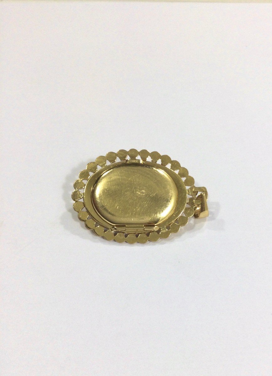 Médaillon Photo Or Et Perle - Castafiore