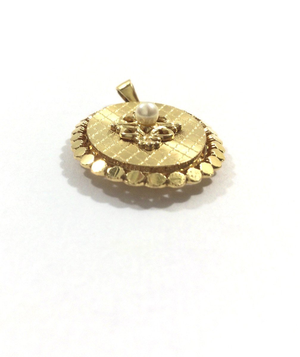 Médaillon Photo Or Et Perle - Castafiore