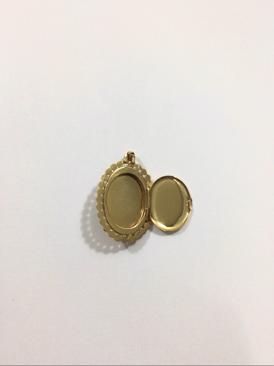 Médaillon Photo Or Et Perle - Castafiore