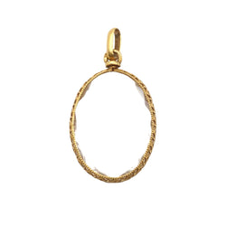 Médaillon porte - photo ovale en or jaune - Castafiore